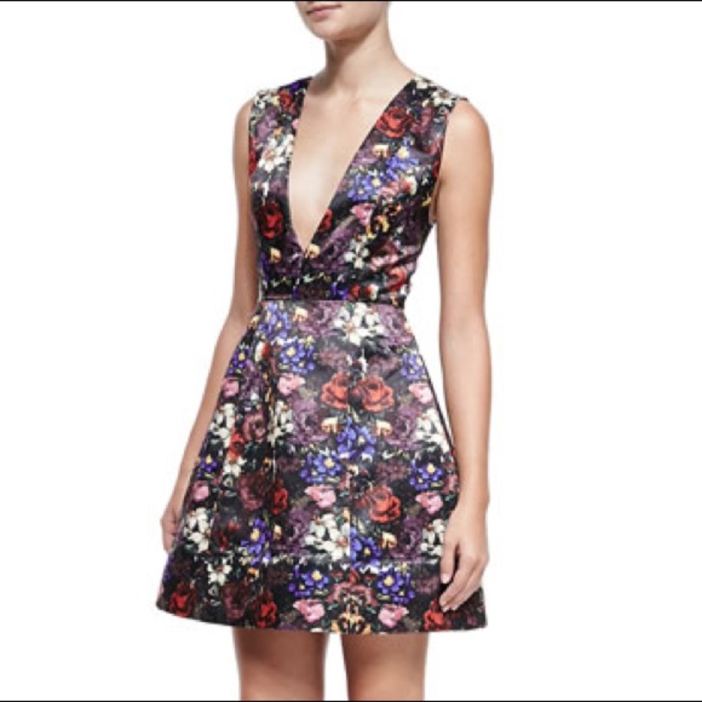 Alice + Olivia deep v formal holiday dress